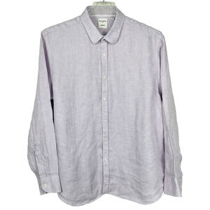 Baird McNutt 100% Linen Shirt Mens XL Light Purple Beach Resort Cruise Summer